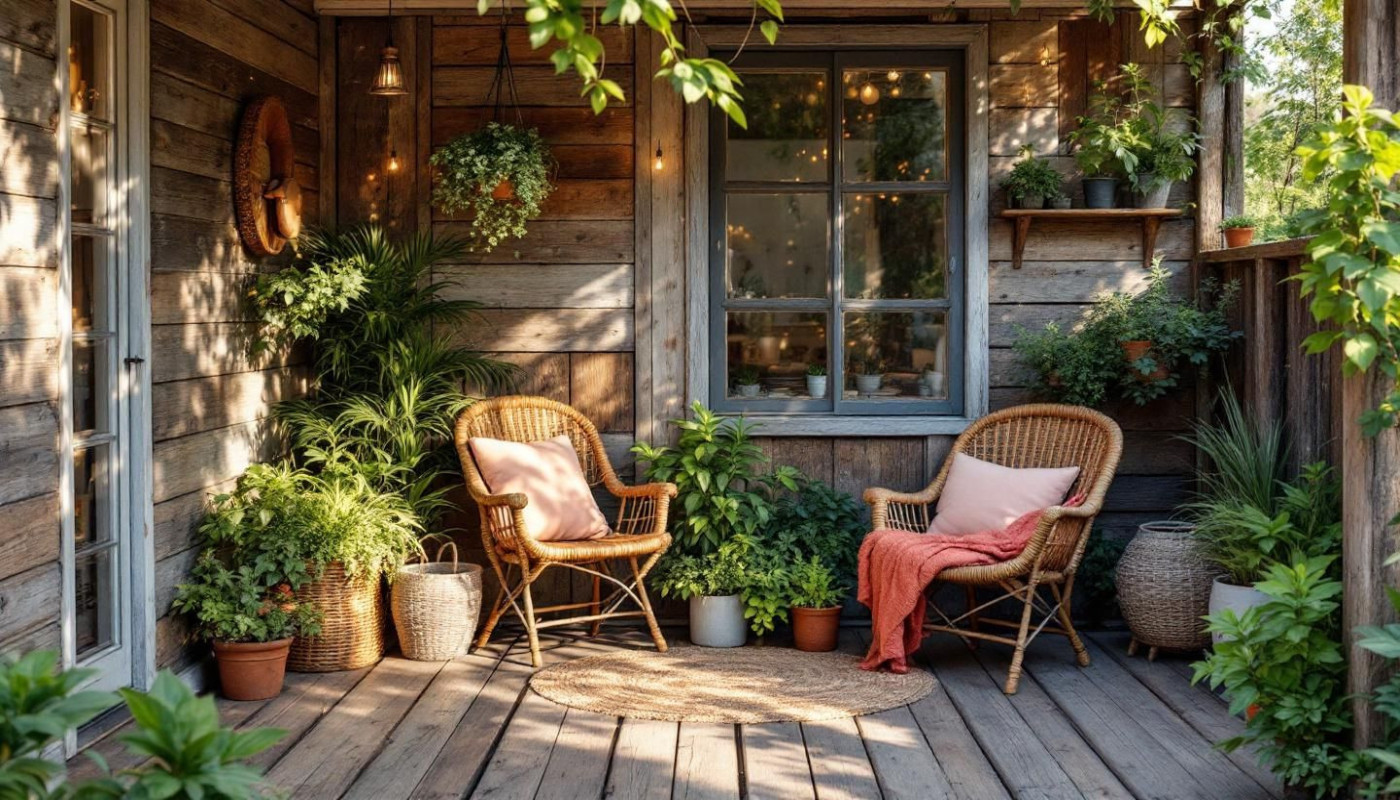 Créer un coin détente extérieur avec des matériaux recyclés